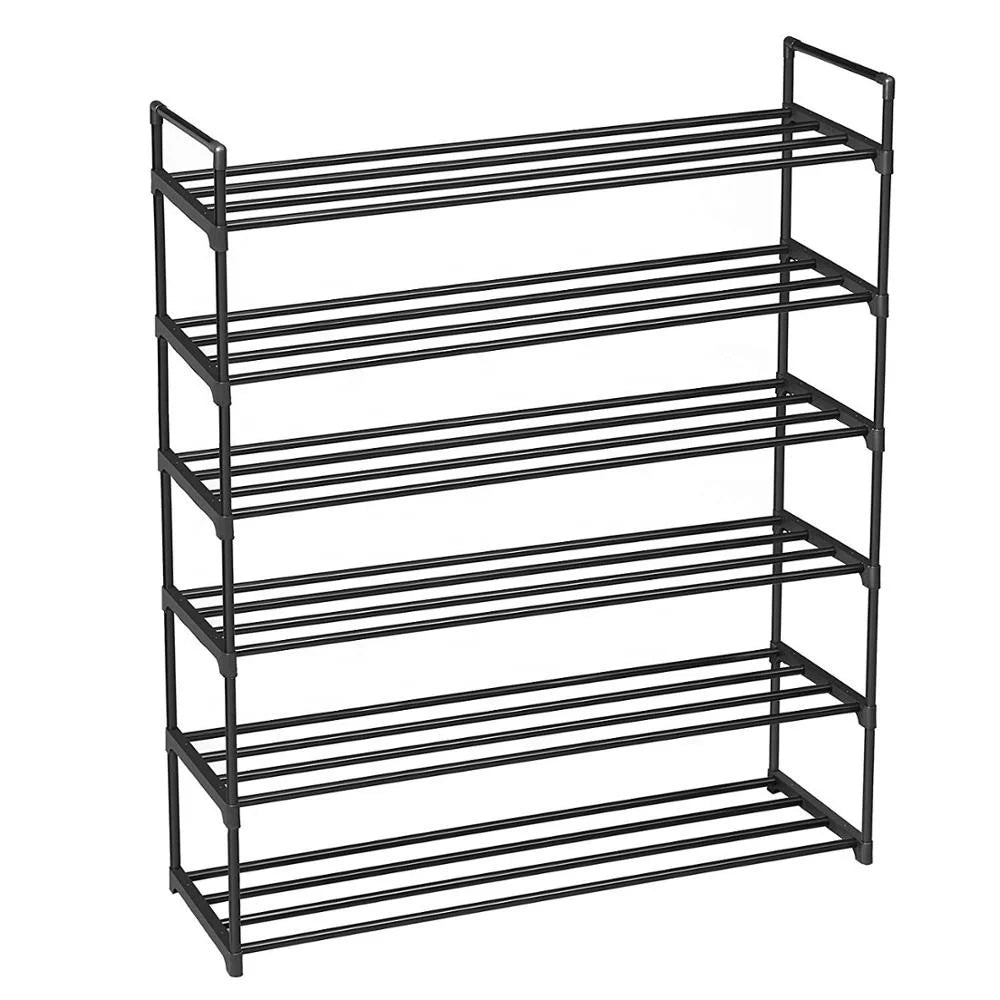 Metal Shoes Storage Shelves Organizer to Hold up to 30 Pairs of Shoes 6 Tier Shoe Rack