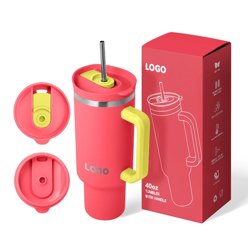 Hot Sale Stainless Steel Coffee Beer 40oz Tumbler Cup  Big Grip Handle 40oz Double Wall BPA Free Vacuum Insulated