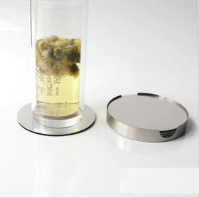 Stainless Steel Tea & Coffee Cup Coaster Elegant Mats & Pads