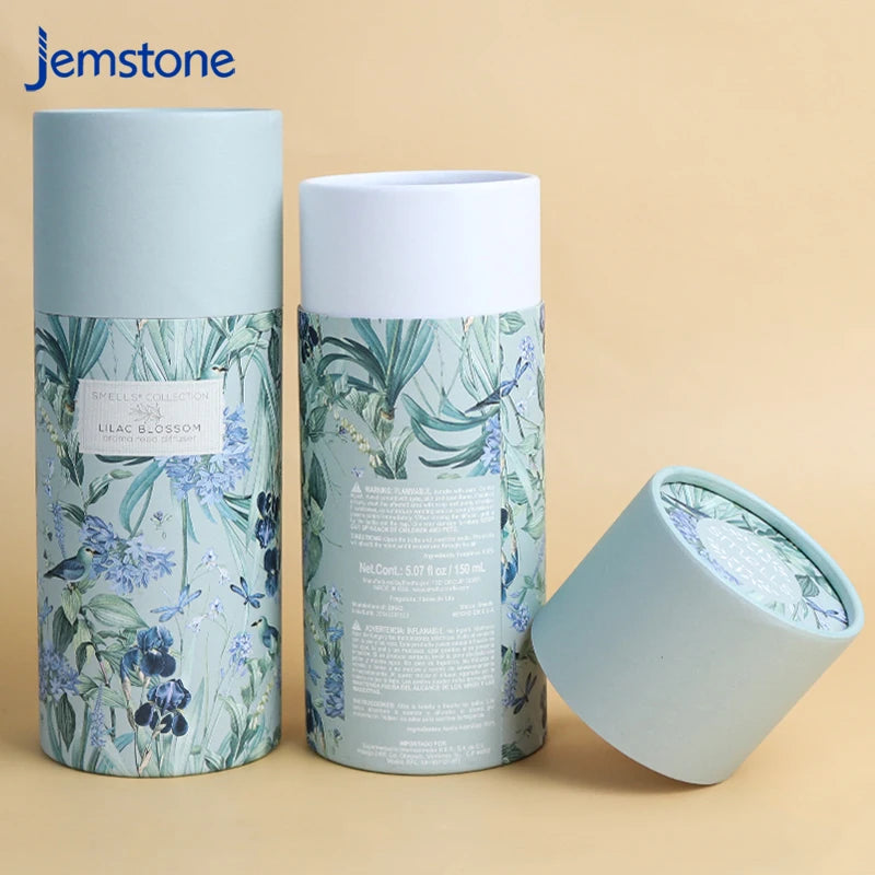 Custom Food Grade Recycled Cardboard Cylinder Luxury Perfume Skin Care Product Packaging Box Round Kraft Paper Tube Packaging