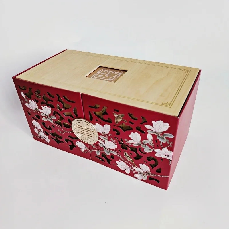 Innovative Custom Wood Oud Metal Button Drawer Gift Box Matt/Glossy Lamination Recyclable Modern Luxury Packaging New Arrival