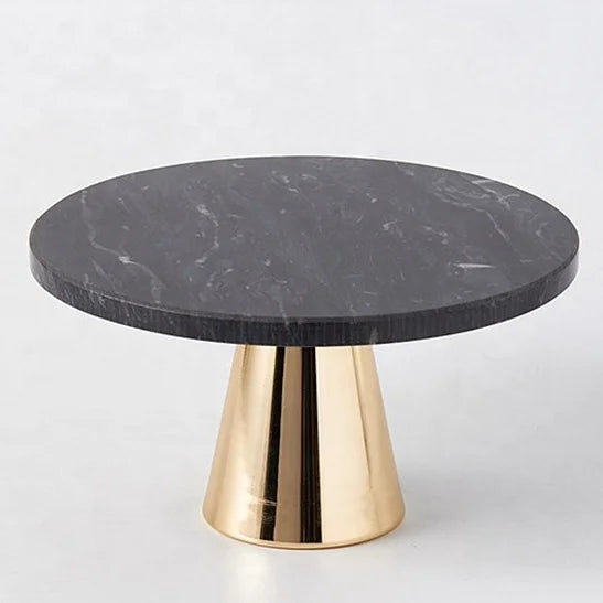 Top Selling New Design Unique Cake Stand Wedding Best Price Luxury Round Marble Cake Stand Wedding Cake Holder Stand