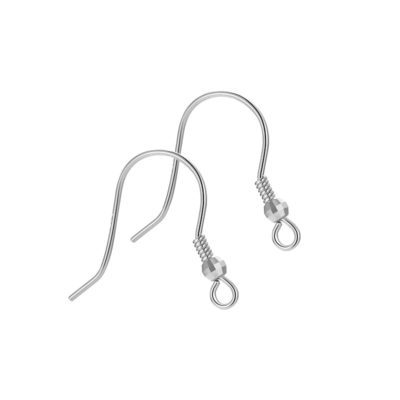 Wholesale DIY 925 Sterling Silver Accessories Ear Fish Hooks Dangle Pendant Earrings Wire for Fine Jewelry Making Handmade