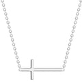 Latest Fashion 925 Sterling Silver Simple Pendant Infinity Charms Cross Necklace