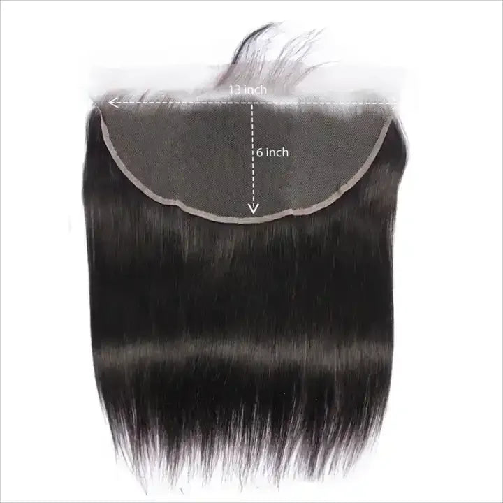 13X4 HD Lace Front Brazilian Hair Pre Plucked Ear to Ear HD Lace Big Closure Brazilian Straight Hair Invisible Lace Frontal