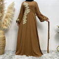 Fashion Islamic Clothing Abayas Lace Beaded Muslim Dress Traditional Muslim Clothing for Women