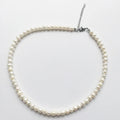 16 Inch+5 CM Nature FRESHWATER PEARL Choker NECKLACE stainless Steel CLASP -6-7 mm Potato Shape Pearl-A Grade Pearl