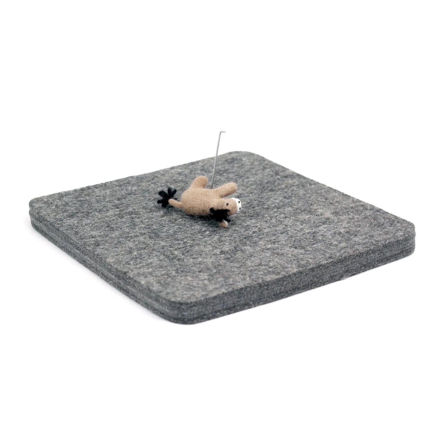Easyhandmade Gray Woolen Mat New Creations 12" X 12" X 1" Animal Pattern Handmade Soft Needlework Felt Starters Basic Felting