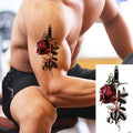 XQB Small  Arm Sleeve Tattoo Lion Crown King Rose Waterproof Temporary Tatoo Sticker Wild Wolf Tiger Men Tattoo