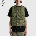 Custom Autumn Winter New 100% Polyester Nylon Olive Two Pocket Men's Workwear Vest