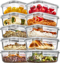 22oz Glass Meal Prep Containers Sets Food Storage Containers with Airtight Lids Glass Lunch Containers