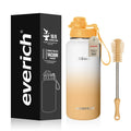 Everich 32oz  Sport Handle Straw Lid Thermo tank Double Wall Wide Mouth Water Bottles Insulated Style  Water Bottles
