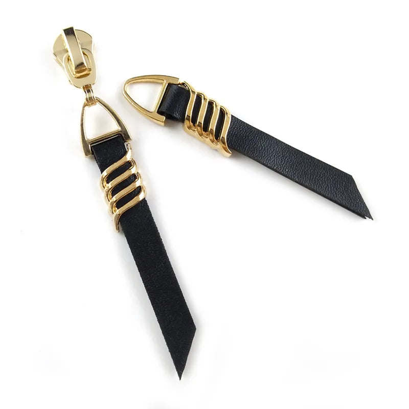 Deepeel ZT517 5# Sewing Accessories Luggage Leather Decorative Zipper Puller Garment Zipper Slider