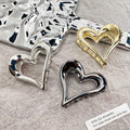 Wholesale Alloy Heart Hair Claw Clips Metal Hollow Heart Hair Clips Fashion Hair Accessories for Women