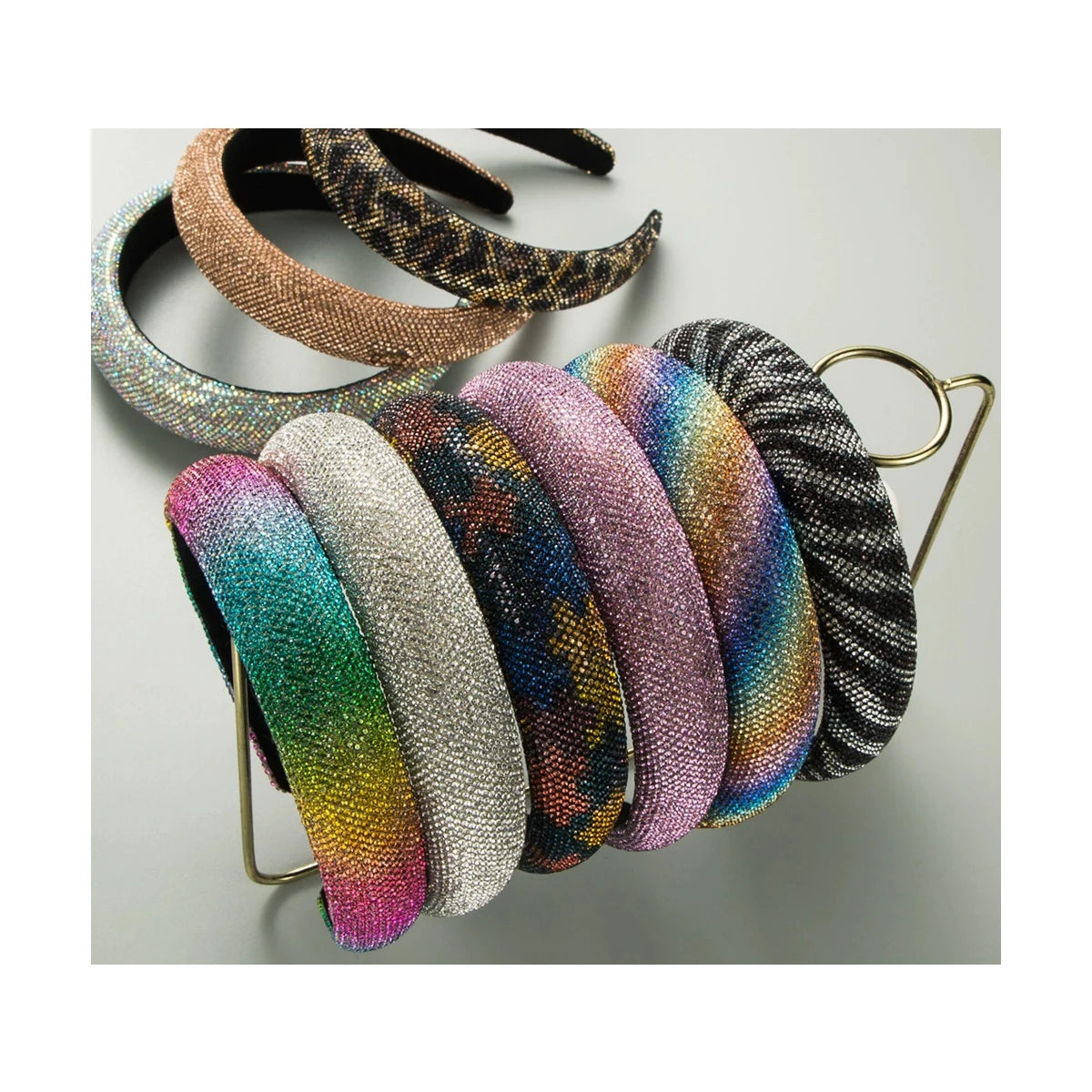 New Design Shiny Full Rhinestone Headbands Luxury Sponge Hair Hoop Women Headband Glitter Hair Accessories