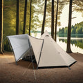 Wind Valley Large Hexagonal Pyramid Four-season Waterproof Camping Stove Tent One Bedroom Families Outdoor Picnic Portable 210D