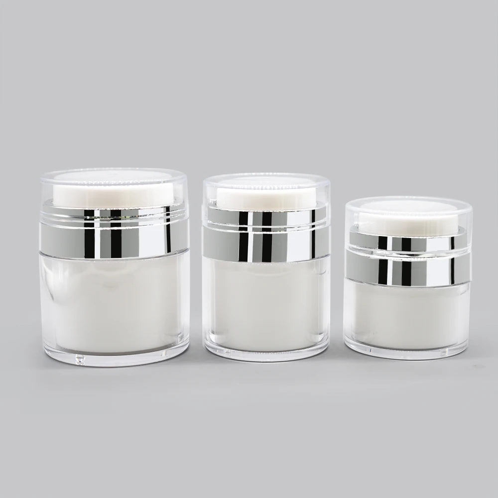 15ml 30ml 50ml 100ml Customizable Color Acrylic Cosmetic Airless Jar with Plastic Pump for Skin Care Eye Cream & Lotion