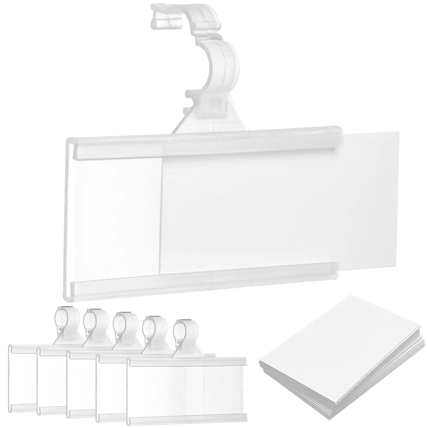 Popular Wire Basket Custom Pvc Labels Clip Holder Strip Price Tag Holder With Adhesive Tape for Wire Shelf Slatwall Hook