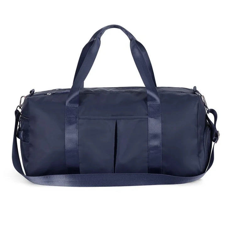 Heavy Duty Large Waterproof Black Oxford Unisex Foldable Zipper Closure Fashion Sports Gym Duffel Bag Travel Bag