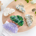 SongMay Latest Acetate Folige Hair Claw Clip Summer Nature Environment Theme Leaves Leafage