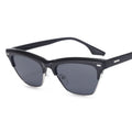 New Arrived Two Color Eyeglass Frame Women Gradient Sunglass Metal Frame Cateye Sunglasses