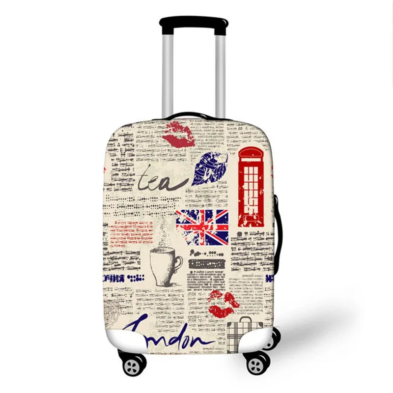 Durable Elastic Polyester Luggage Cover Full Printing Suitcase Protector with Durable Features
