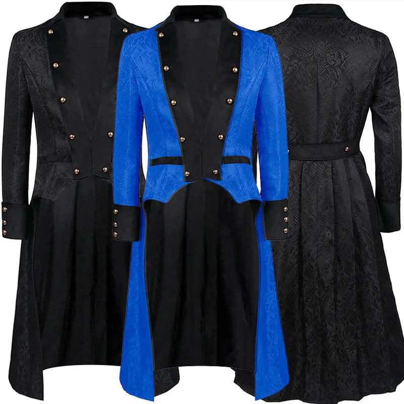 New Medieval Vintage Clothing Men's Jacquard Dress Medium Long