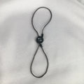 Custom Embossed Sliver logo Black Security Plastic Seal String hang Tag Fastener Seal Tag for Clothes