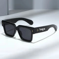 QSKY High Class Simple Women Retro Rivet Uv400 Small Frame square Personal Sunglasses Men