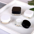 In Stock Transparent Glass Eye Cream Jar Empty 3g 5g 9g Rotary Mouth Cosmetic Glass with Plastic Cap for Skin Care