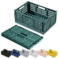 7 Color Organizing Storage Baskets Case Folding Student Desktop Basket Tape Stationery Plastic Foldable Container Storage Box