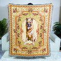 Custom Jacquard Tapestry Blanket with Vivid Animal and Character Pattern Woven Four Seasons Blanket for Home & Camping Use