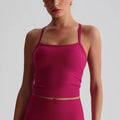Bare Feeling Brushed Back Yoga Vest European and American Quick Drying Fitness Top Wearing Running Sports Underwear for Women