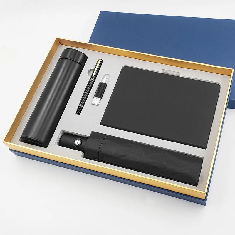 Latest New Product Idea Fathers Day Gift 2026 Luxury Corporate Notebook Promotional Business Men Personalized Gift Box Set logo