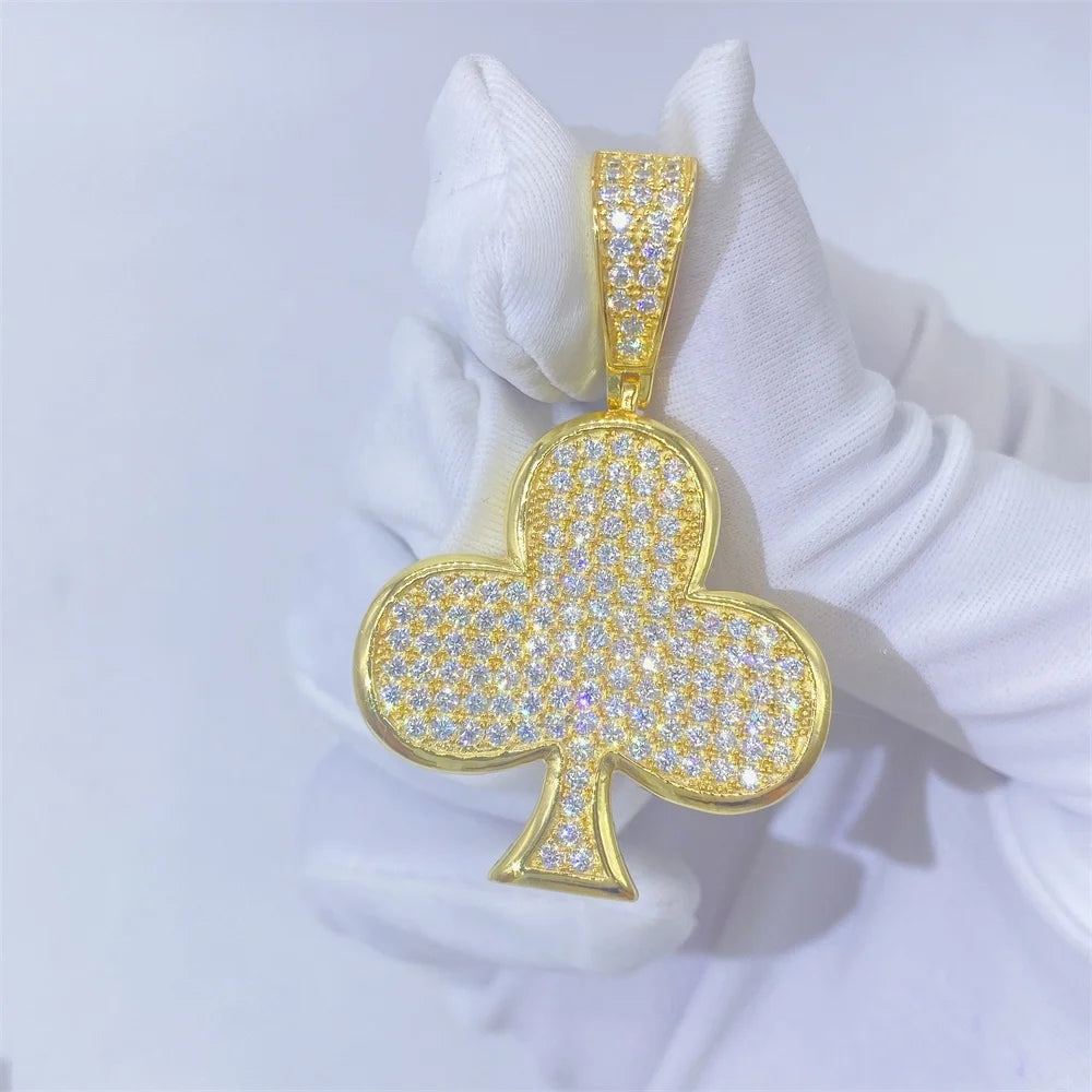 GRA Certificate Hip Hop Rock Custom 925 Sterling Silver Vvs Jewelry Gold Moissanite Pendant