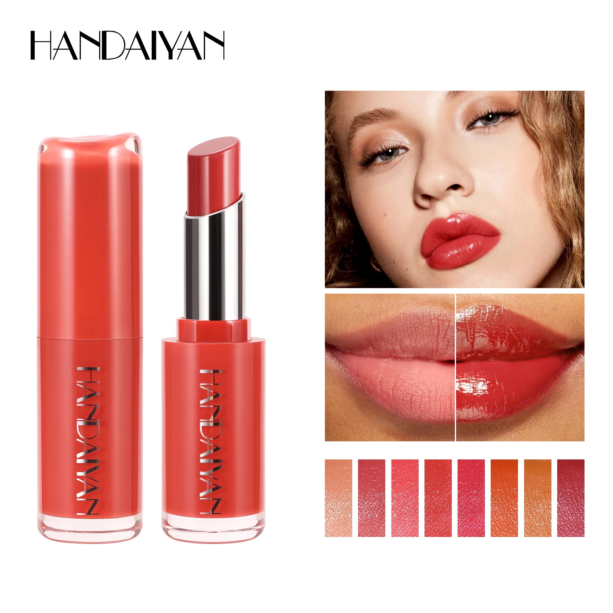 HANDAIYAN Moisturizing Sheer Female Cute Lipstick Nourish Creamy Silky Matte Not Dry Improve Complexion Lipstick