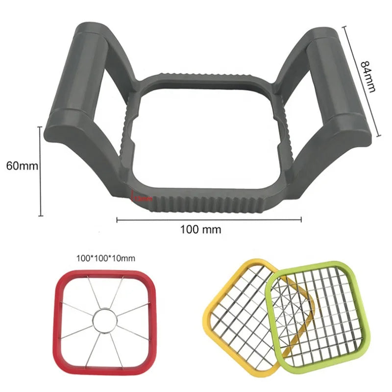 Commercial Stainless Steel Onion Potato Curly Fry Cutter Manual Comfortable ABS Plastic Fruit Vegetable Cutter