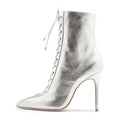 2019 Pointed Toe Heeled Booties Woman High Heel Ankle Boots