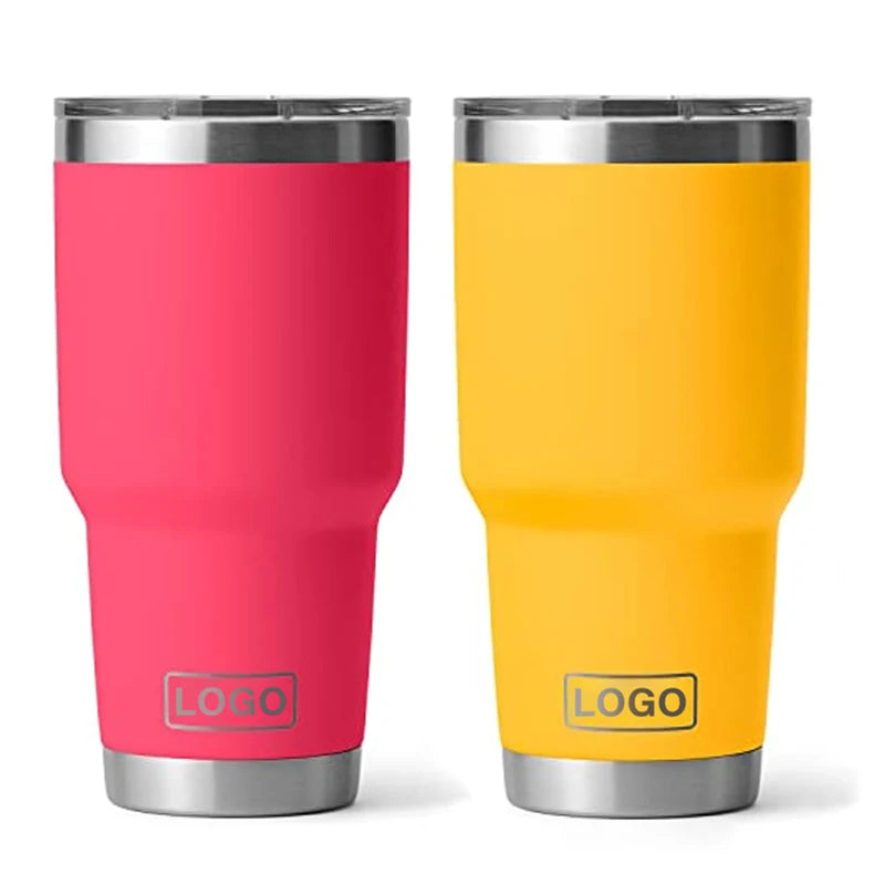 Custom Logo Vacuum Insulated Wine Glasses Stainless Steel Stainless Wine Tumbler with Lid
