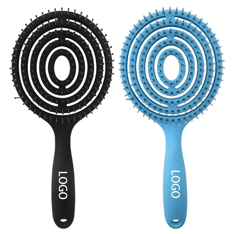 2023 Trending Round Abs Hollow Mosquito Coil Comb Cepillo Profesional Para Cabello Salon Hairstyle Hairdressing Hair Brush