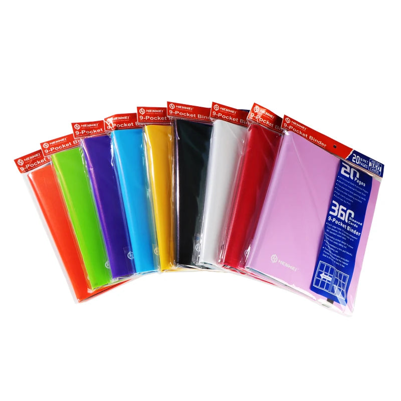 Custom A4 Size Material Colorful Sublimation Board Game 9 Pockets Plastic PP Card Binder Photo Album