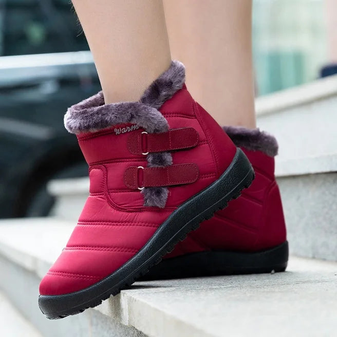 BAIRUILUN Womens Warm Fur Lined Winter Snow Boots Waterproof Ankle Boots Outdoor Booties Comfortable Shoes for Women