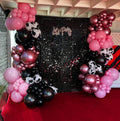 Live Sequin Panels Shimmer Wall Sequins Backdrop Black Shimmer Wall Backdrop for Wedding Party Events Stage Decoration