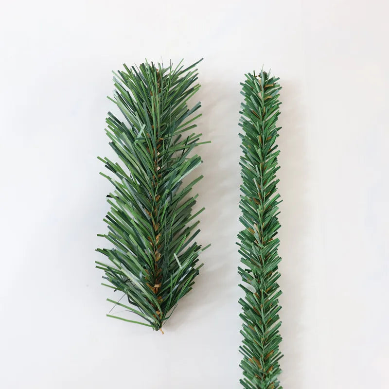 2cm Diameter PVC Pine Needle Garland Christmas Wreath Christmas Tree Material for the Holiday Decoration Indoor and Outdoor Deco