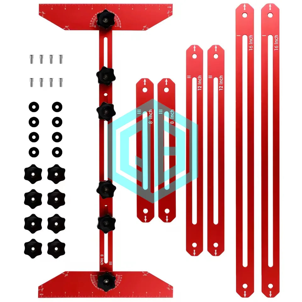 Precision Stair Measuring Ruler Kit Stair Tread Gauge Stair Shelf Frame Template Hand Tools DIY Staircase Installation Tools
