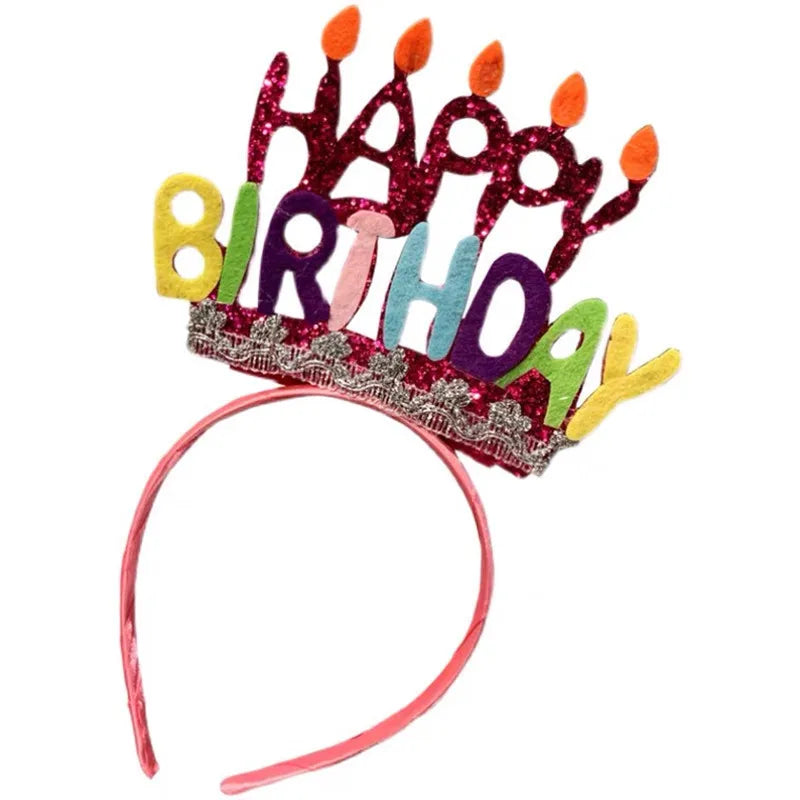 Wholesale Birthday Party Decoration HAPPY BIRTHDAY  Headband for Girls KIDS