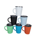 insulated double wall children kids 8oz thermal coffee tea milk mugs 8oz stainless steel tumbler with handle