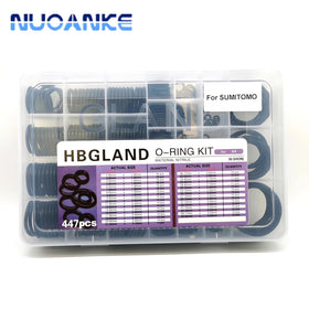 Standard Universal 382 386 407 419 Pcs NBR FKM O-Ring Kit Box Repair Assortment Sealing Tool Box Excavator Rubber ORing Kit