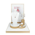 Factory Direct Supply Jewelry Display Stand With Logo Rustic Customized Luxury Jewelry Ring Necklace Bracelet Holder Display Tra