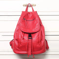 Fashion PU Leather Backpack Casual Large Capacity College Wind Travel Student Bag Handbag